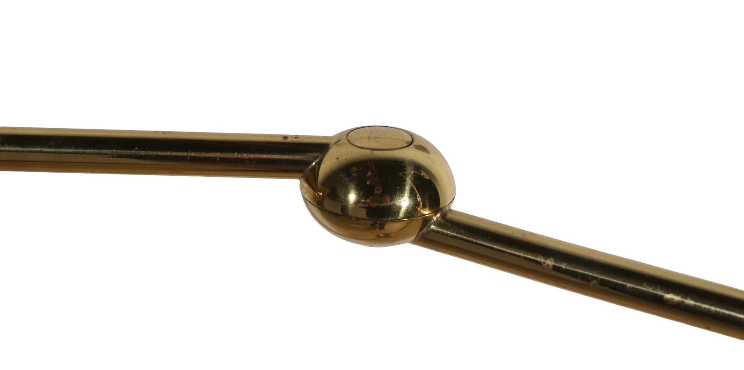 Contemporary Brass German Postmodern Adjustable Two Light Halogen  Floor Lamp by Holtkoetter