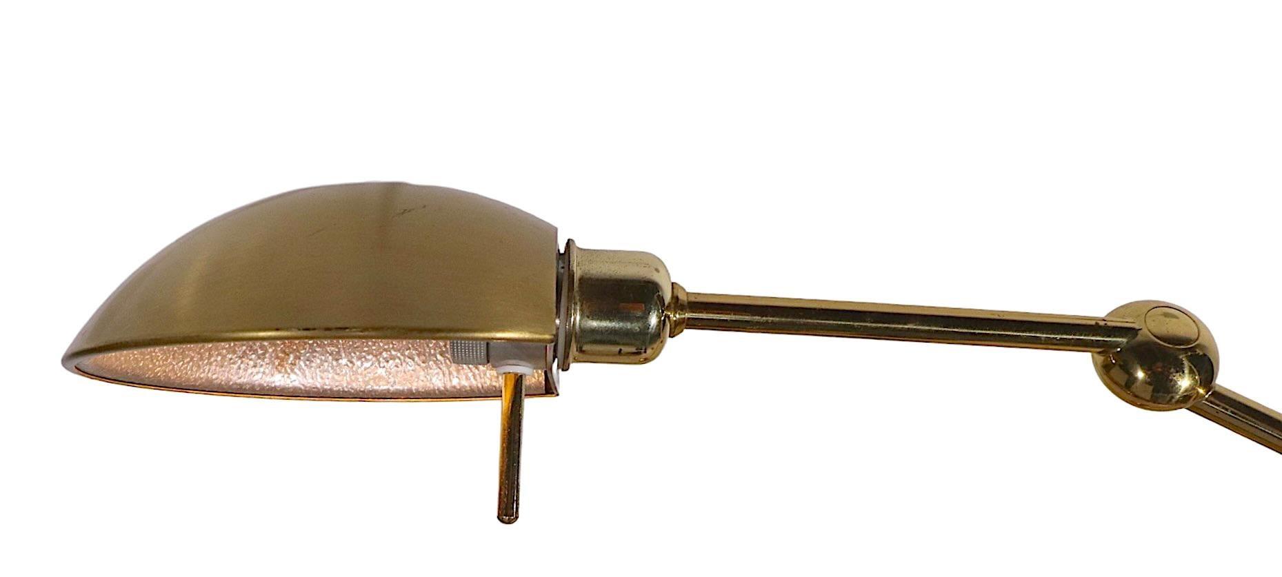 Brass German Postmodern Adjustable Two Light Halogen  Floor Lamp by Holtkoetter 1