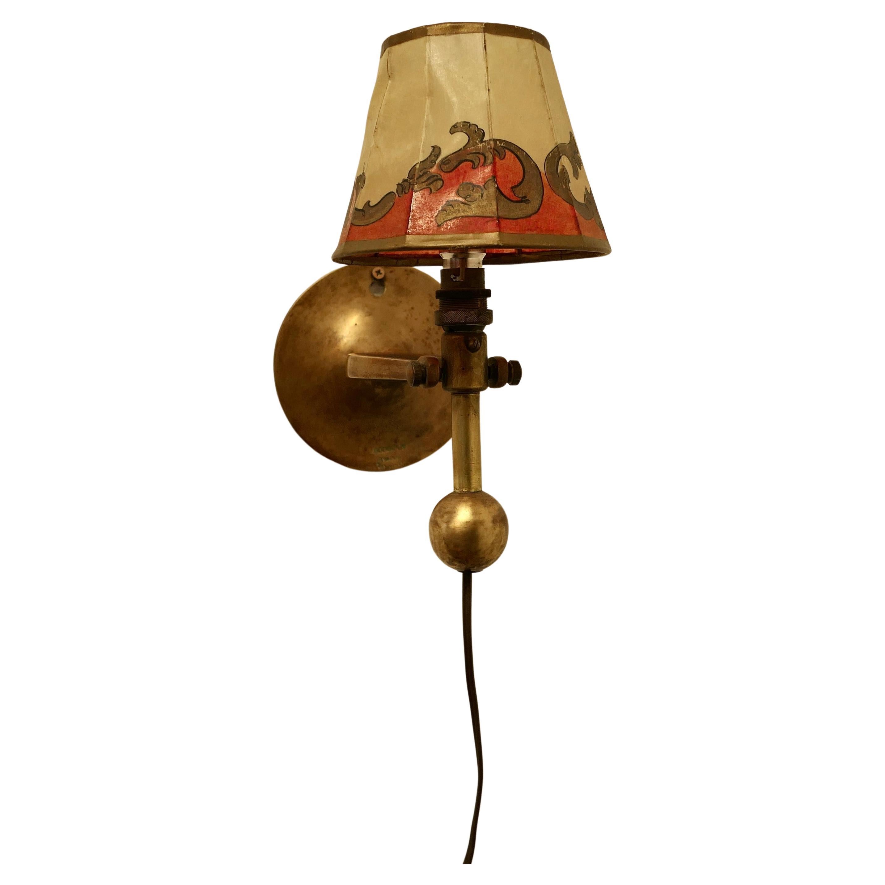 Brass Gimbal Ships Lamp, Wall Hung or Table Lamp For Sale