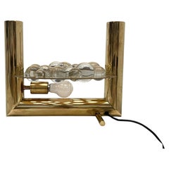 Vintage Brass & Glass ball Table Lamp