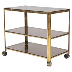 Brass & Glass Bar Cart, c. 1970