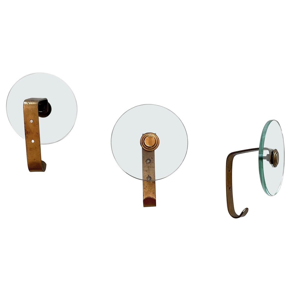 Brass & Glass Coat Hook