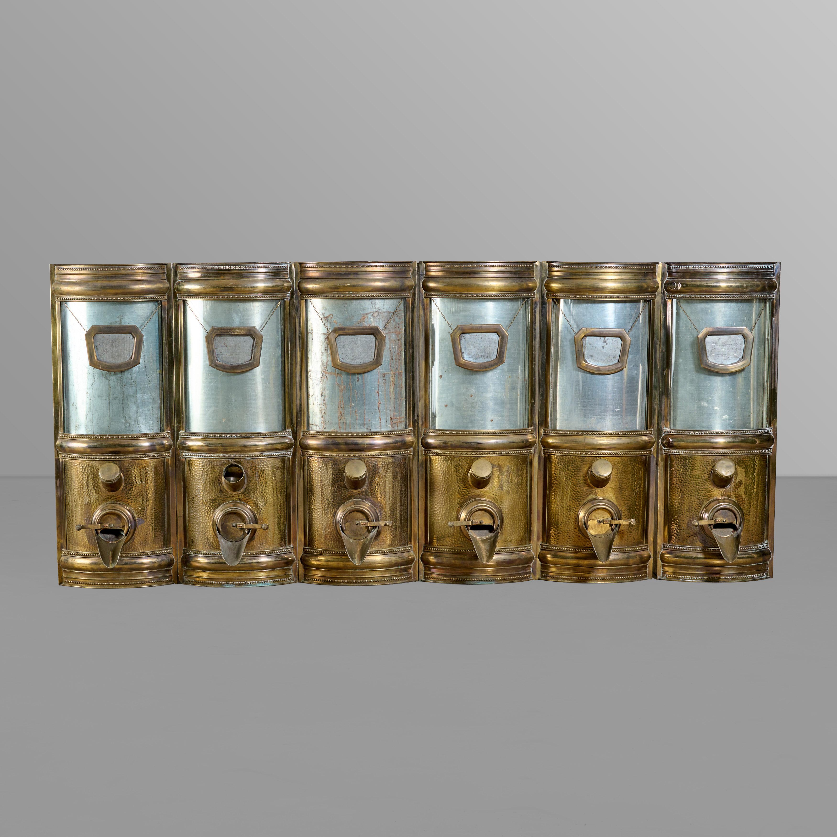 Brass & Glass Coffee Dispenser In Good Condition For Sale In Round Top, TX