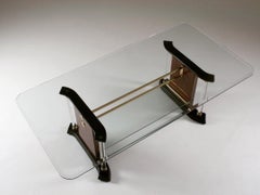 Brass & Glass Coffee Table, 1970s