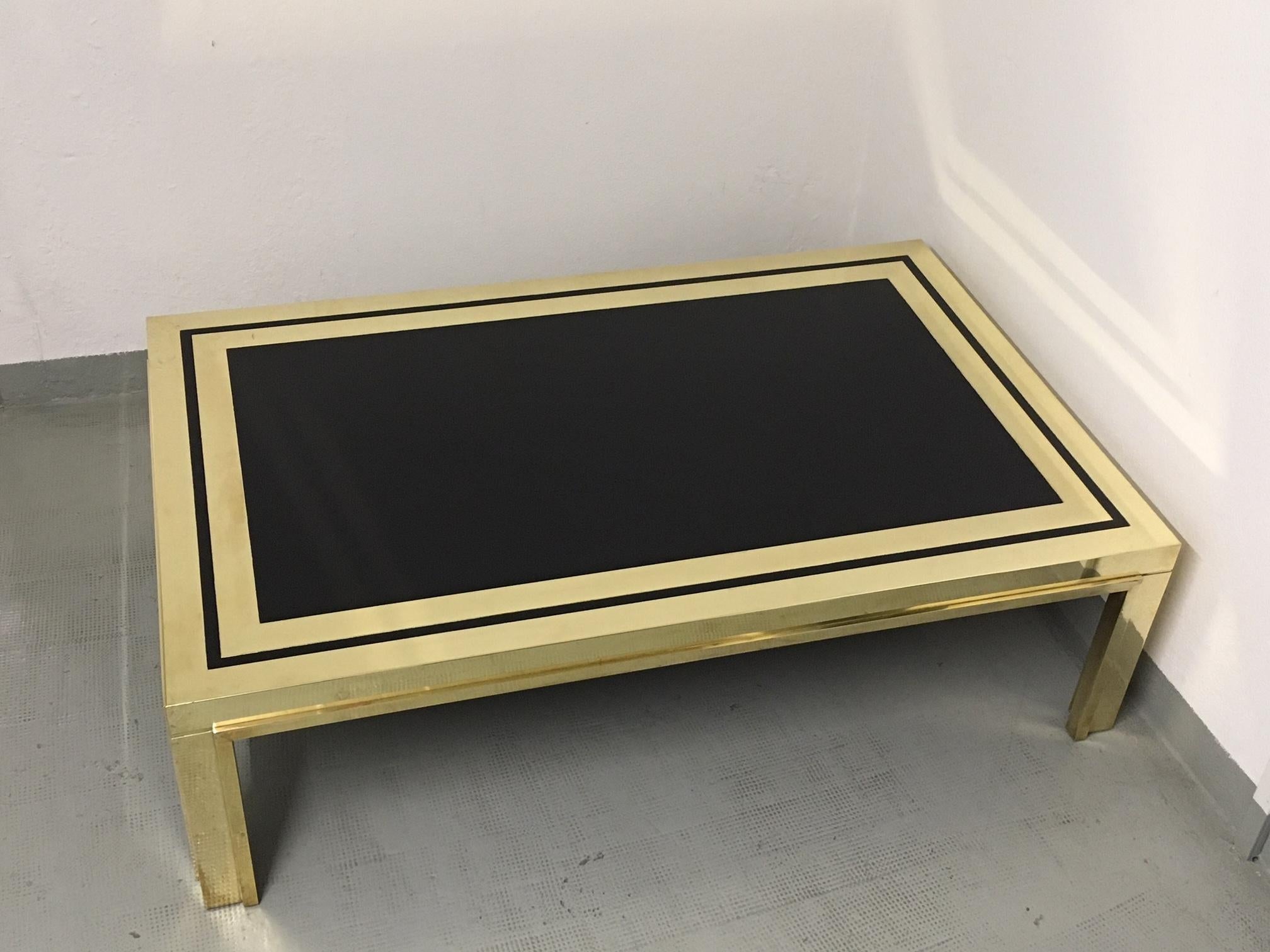 Brass and Glass Coffee Table by Liwan's Italy 1