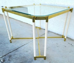 Brass Glass Dining Game Table by Design Institute of America