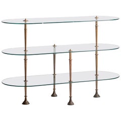 Brass & Glass Display Stand, England, circa 1920