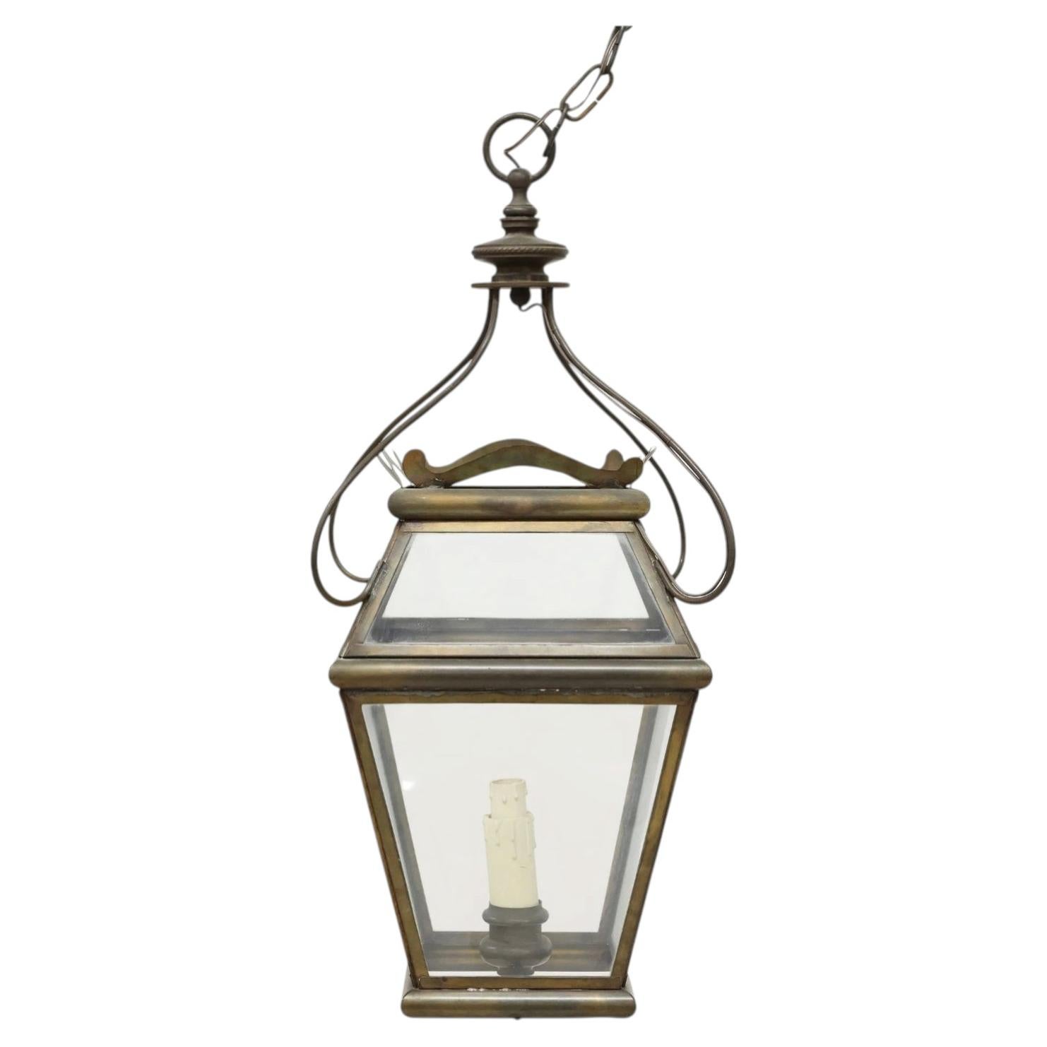 Brass & Glass Hanging Lantern