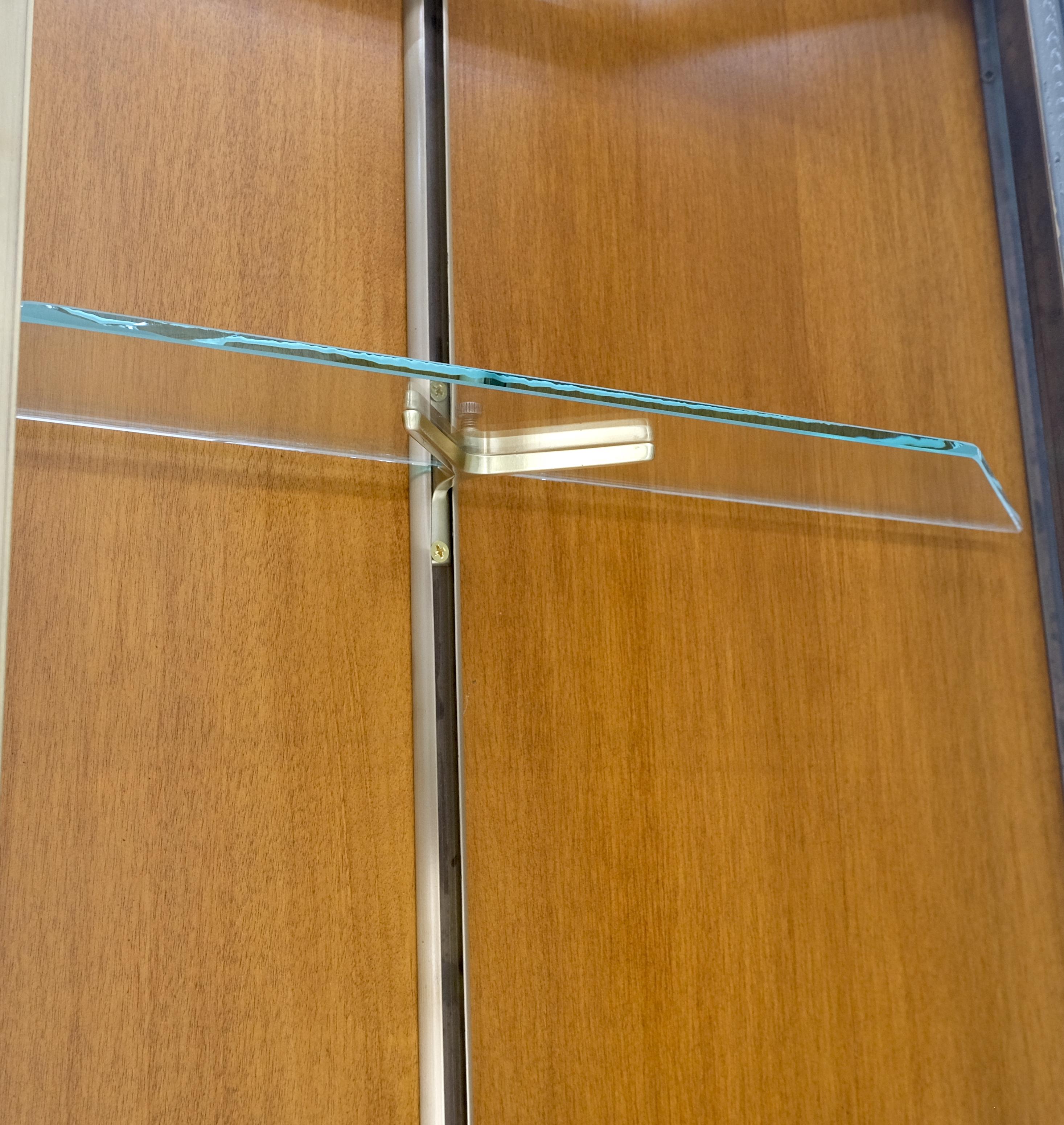 American Brass Glass Hanging Single Door Wall 