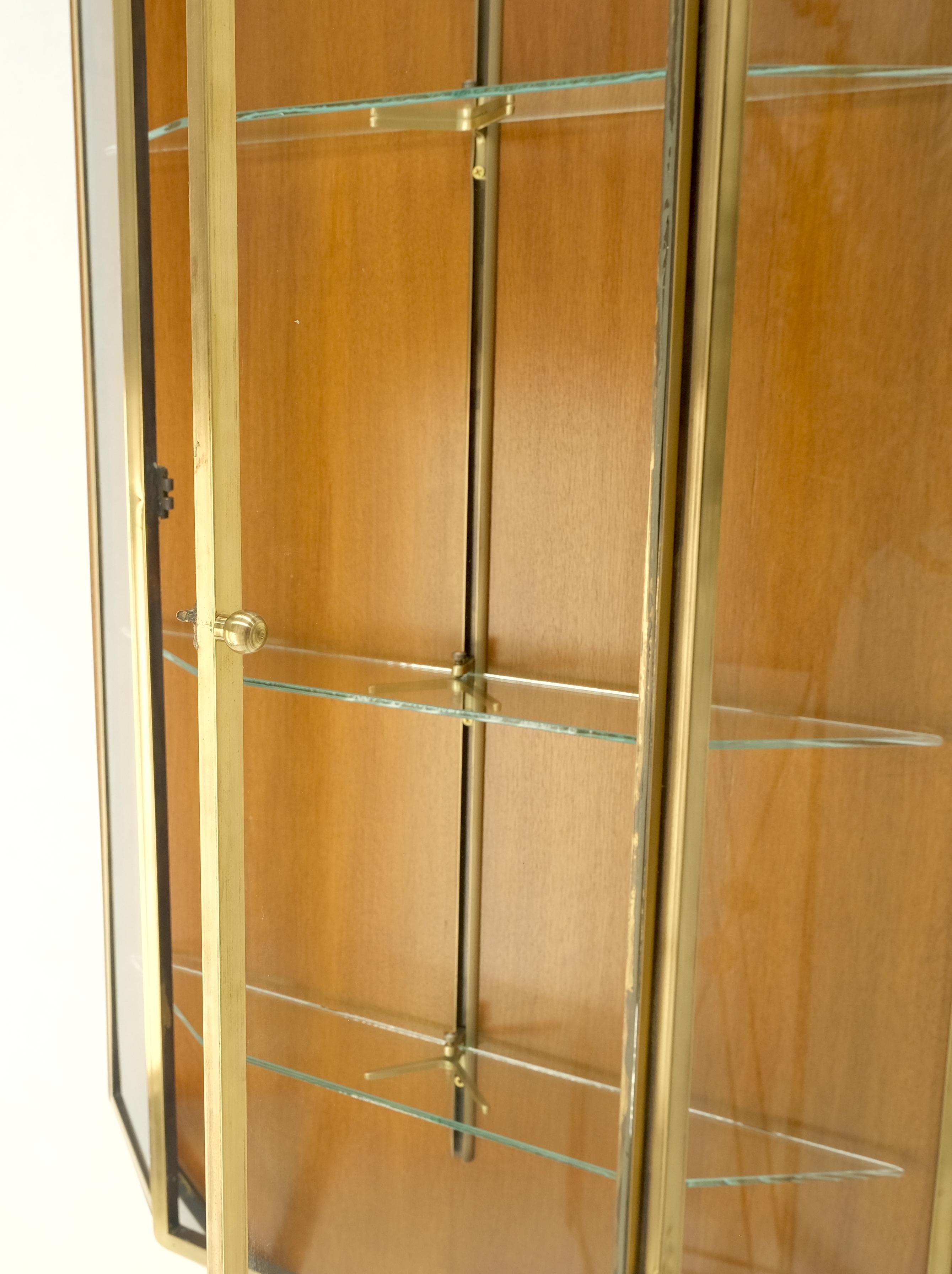 Brass Glass Hanging Single Door Wall 