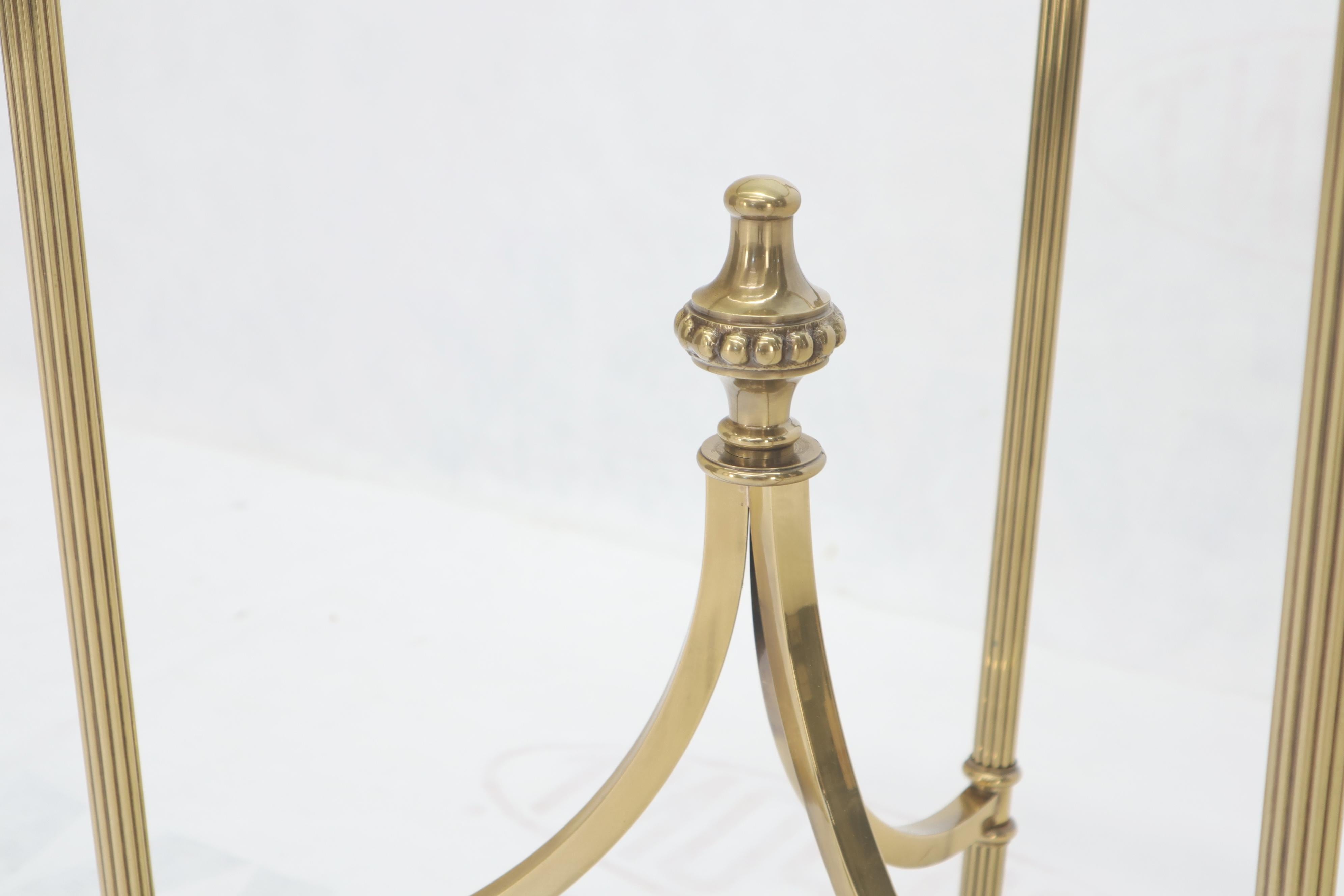 Brass & Glass hoof Feet Gueridon Side Lamp Table Pedestal 1