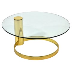 Vintage Brass & Glass "Infinity"Coffee Table
