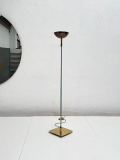 Stehleuchte „Laser“ aus Messing und Glas von Max Baguara für Lamperti, Italien 1979