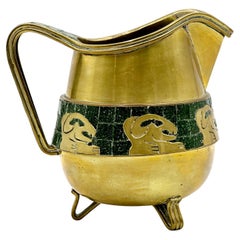 Brass & Glass Mosaic Water Pitcher by Salvador Teran, Mexico 1960's