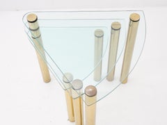 Brass & Glass Nesting Table by Pace, 1970s