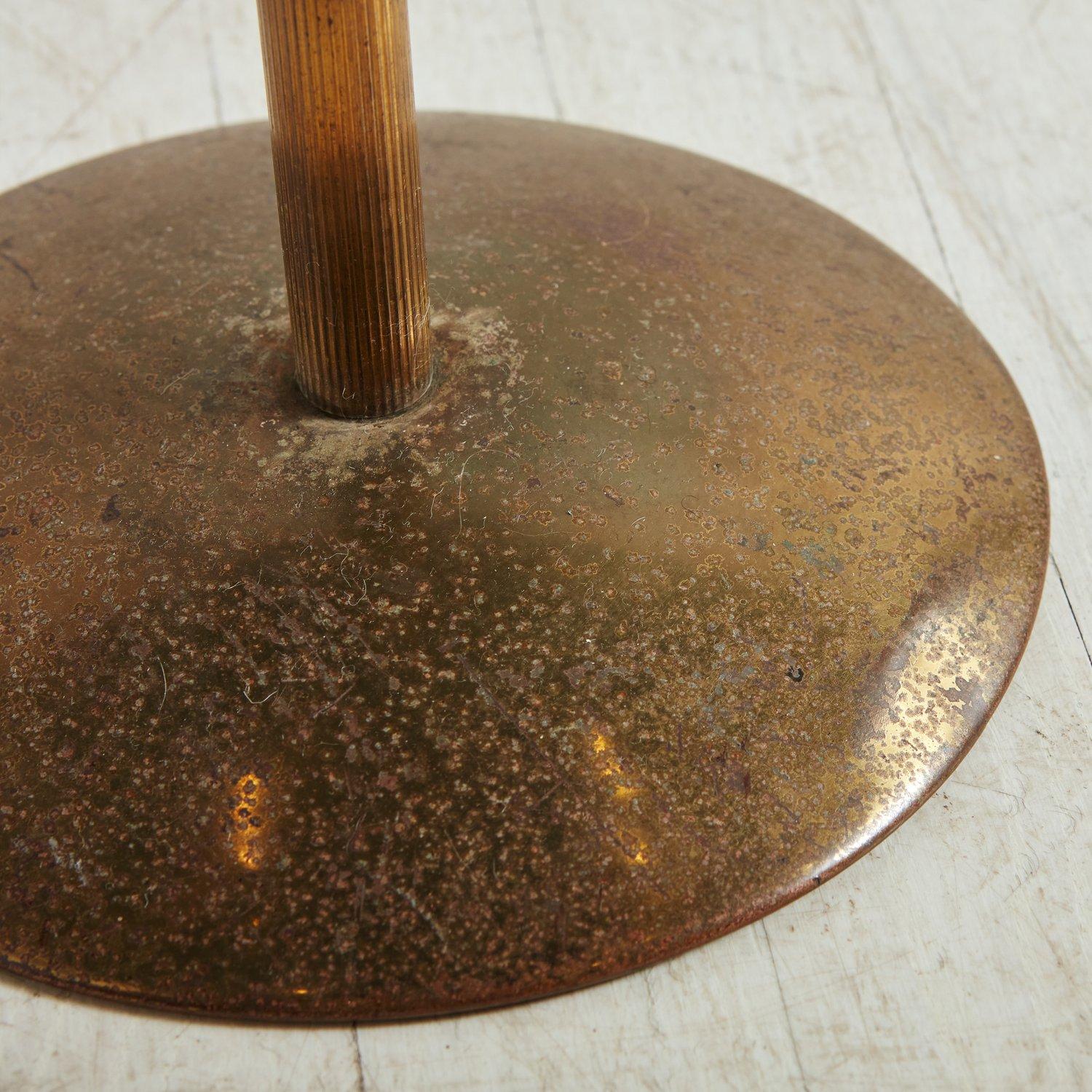 Brass + Glass Standing Catchall, Italy 1970s 2