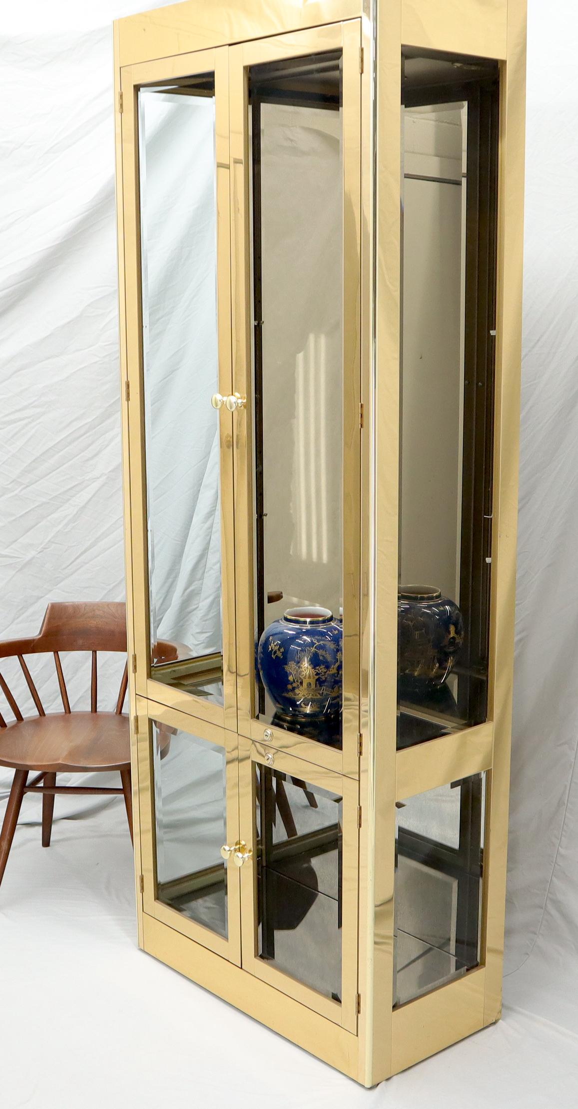 Brass & Glass Tall Mastercraft Cabinet 5
