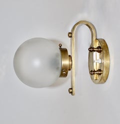 Brass Glass Vintage Art Deco Table Lamp Sconce, circa 1930, Austria