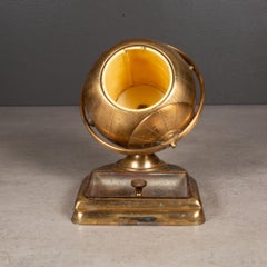 Brass Globe Cigarette Holder and Ashtray/Coin Dish, circa 1960