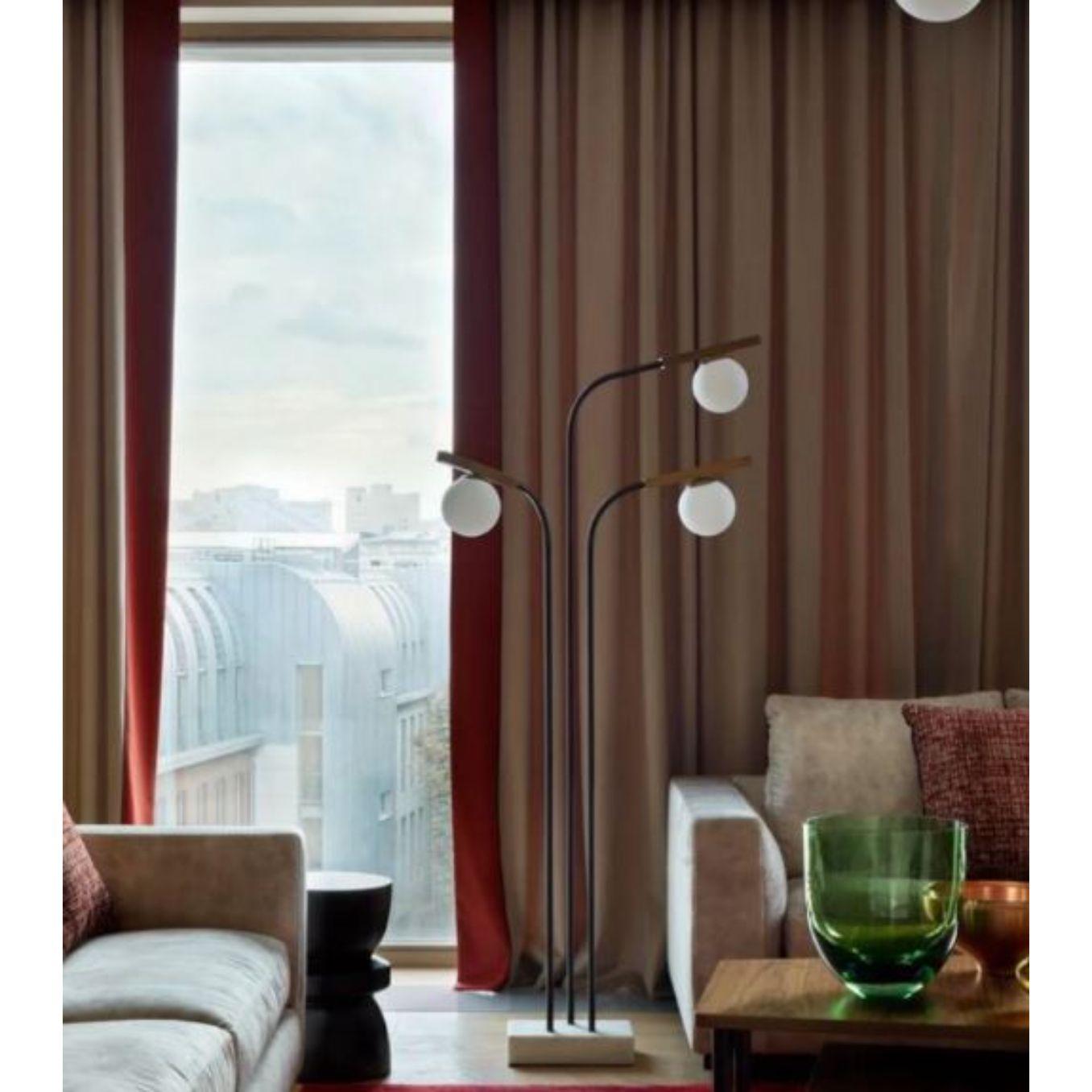 Contemporary Brass Globe Floor Lamp by Dooq For Sale