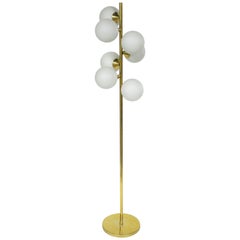 Brass Globe Floor Lamp, Italy, 1960s