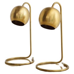 Brass Globe Table Lamp, 1970s