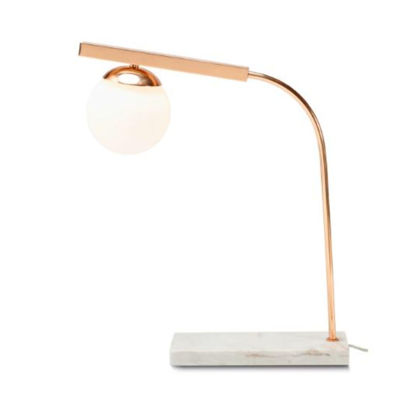 Modern Brass Globe Table Lamp by Dooq For Sale