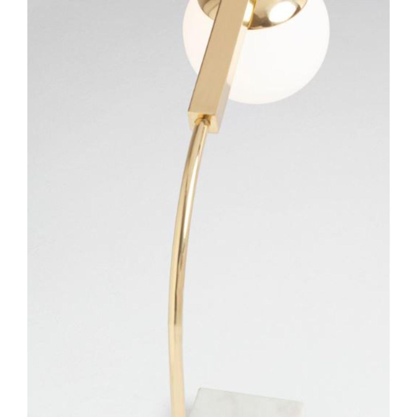 Brass Globe Table Lamp by Dooq In New Condition For Sale In Geneve, CH