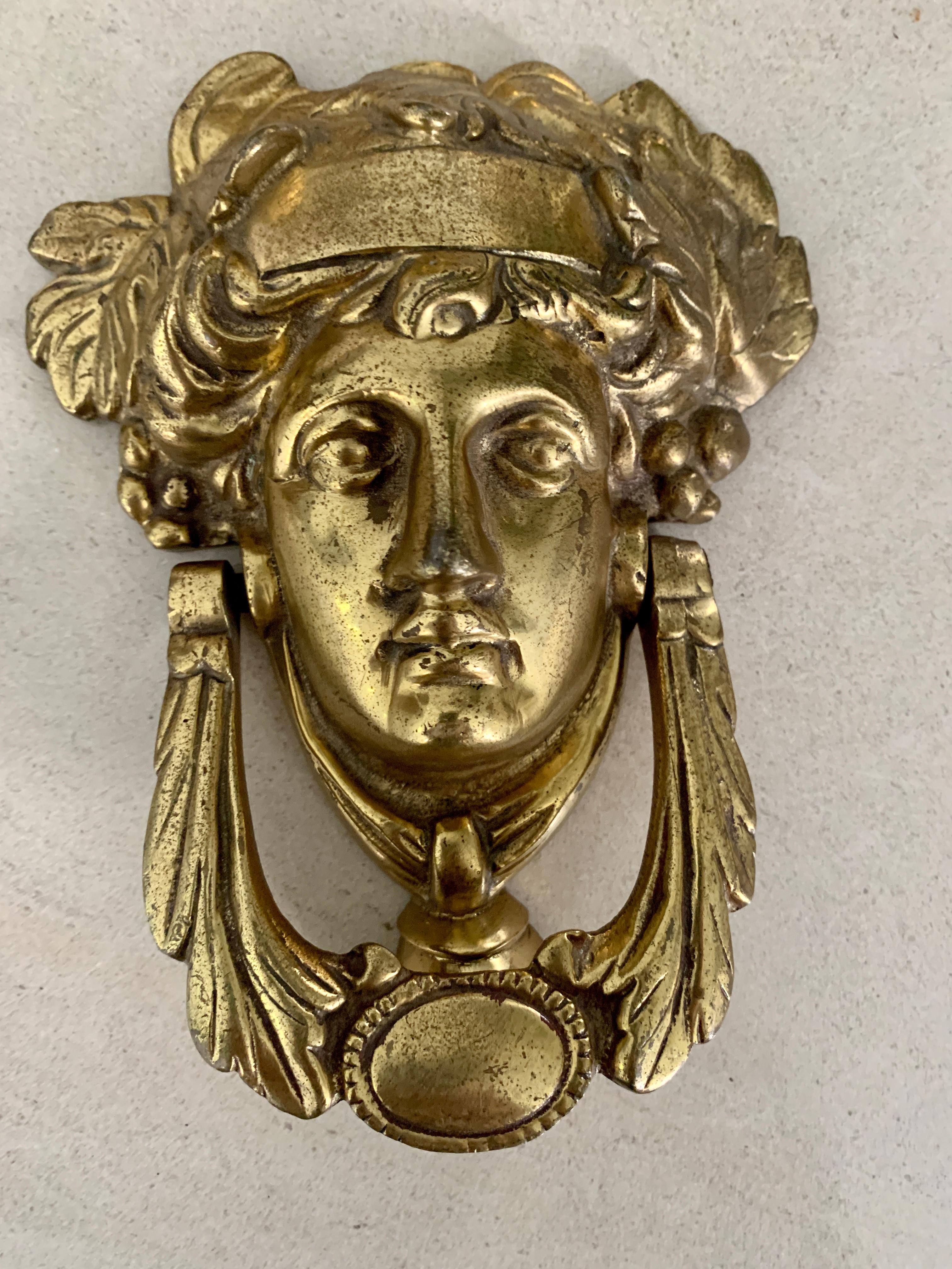 Greco Roman Brass Goddess Athena Door Knocker