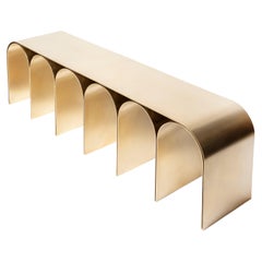 Brass Gold Arch Bench by Pietro Franceschini