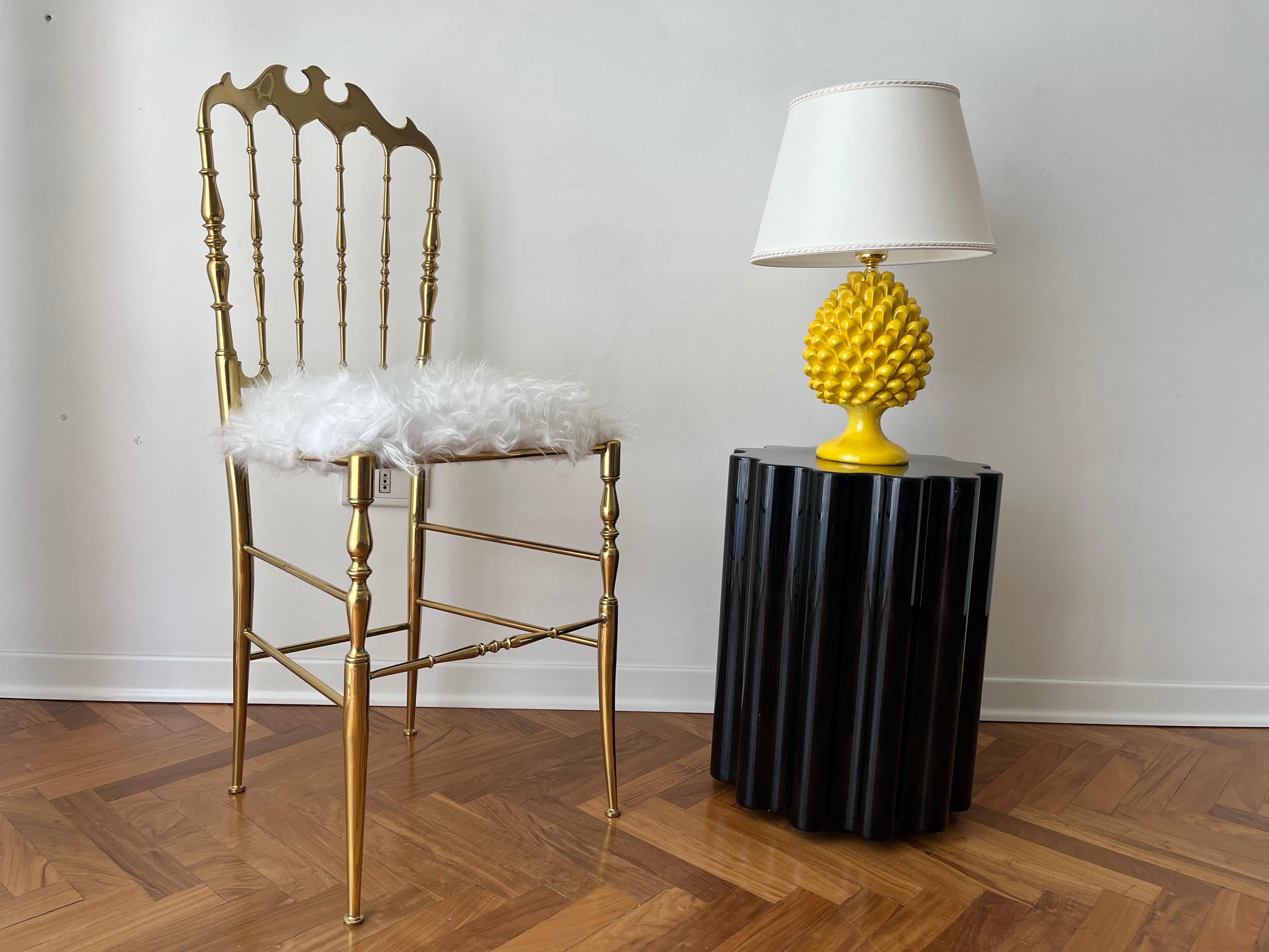 Brass Gold Chair Original 1900s  In Good Condition In Foggia, FG