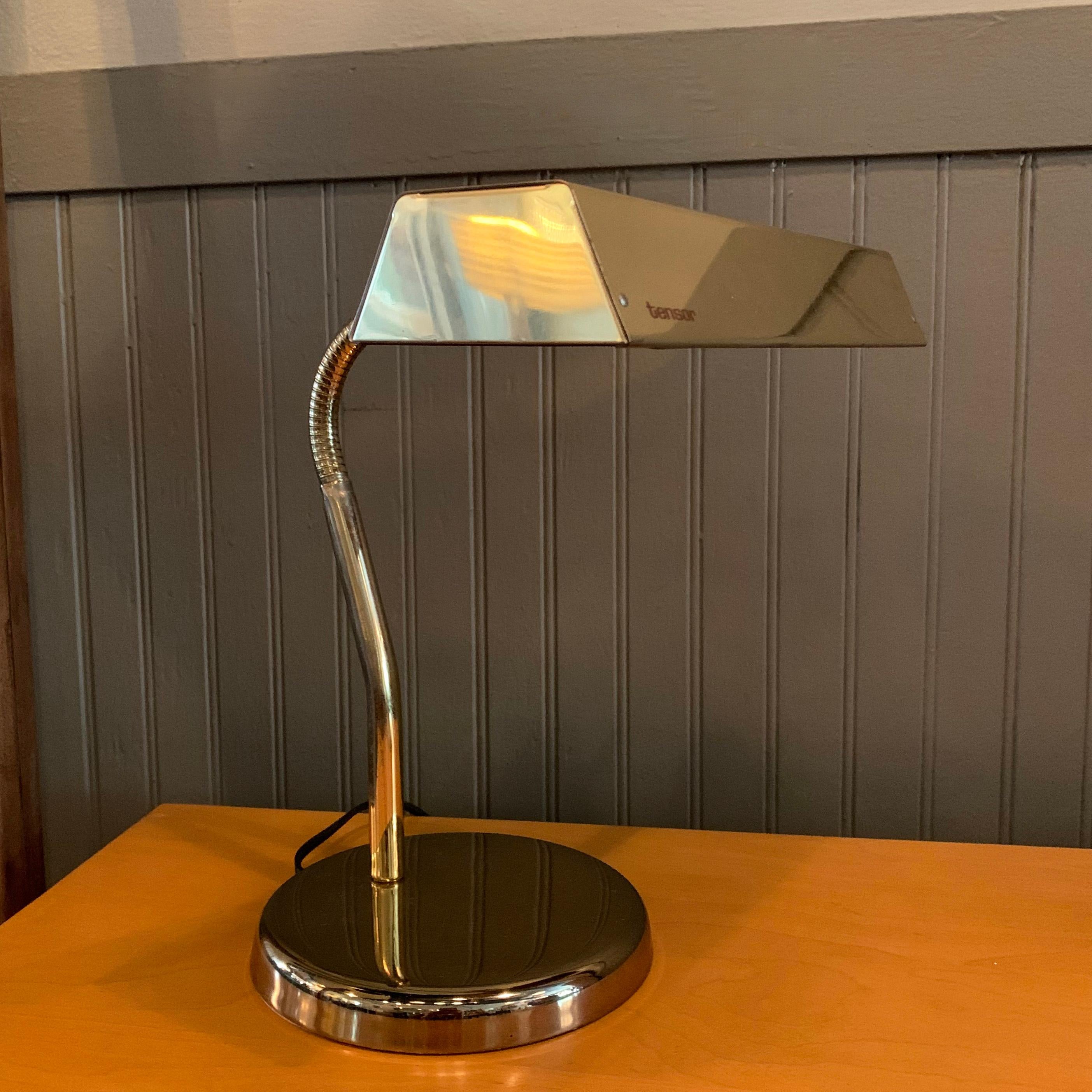 20th Century Brass Gooseneck Desk Lamp by Tensor