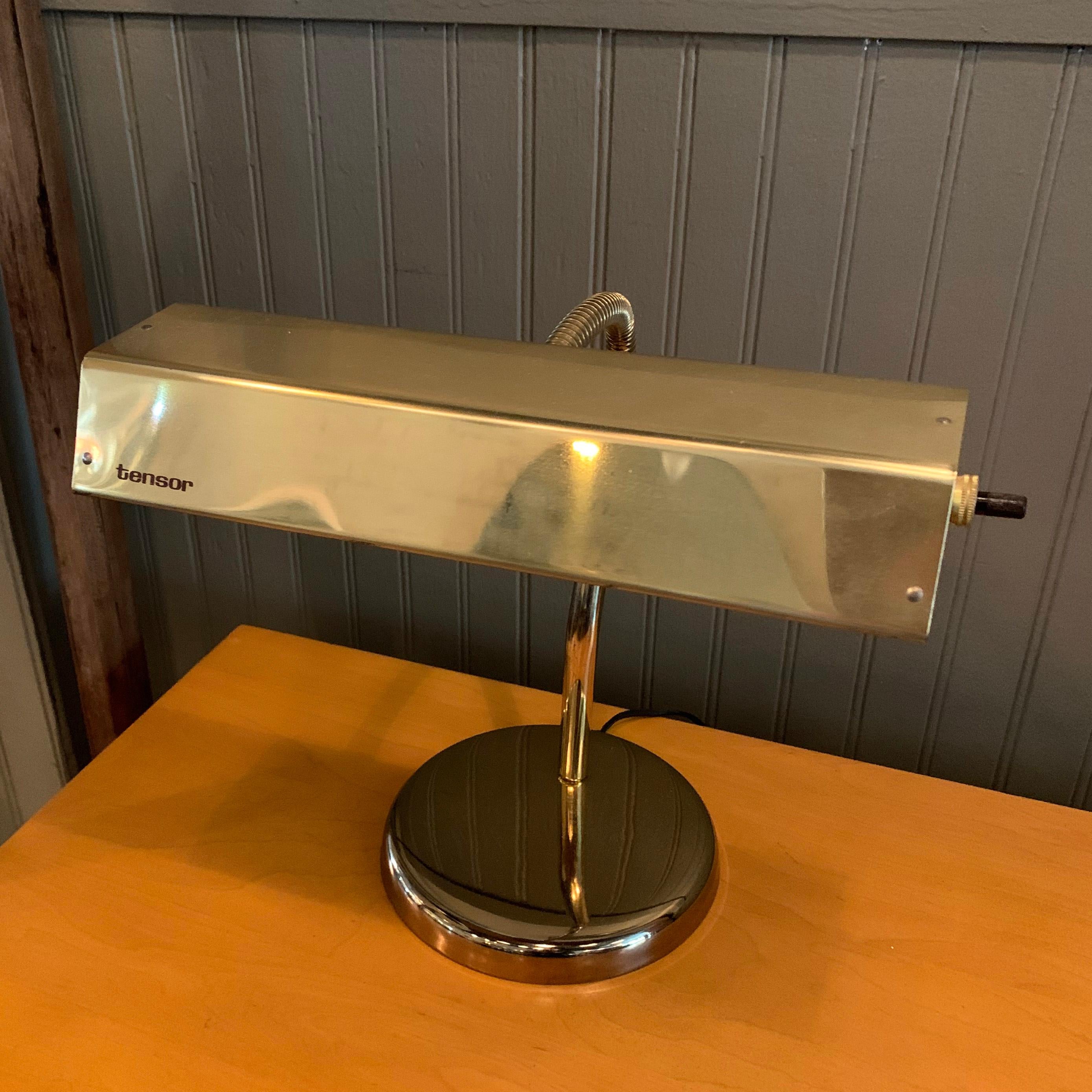 Brass Gooseneck Desk Lamp by Tensor 2