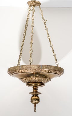 Brass Gothic Revival Chandelier