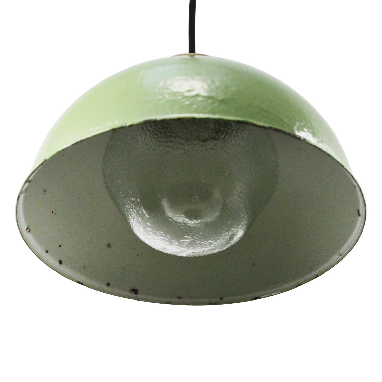 vintage green glass pendant light