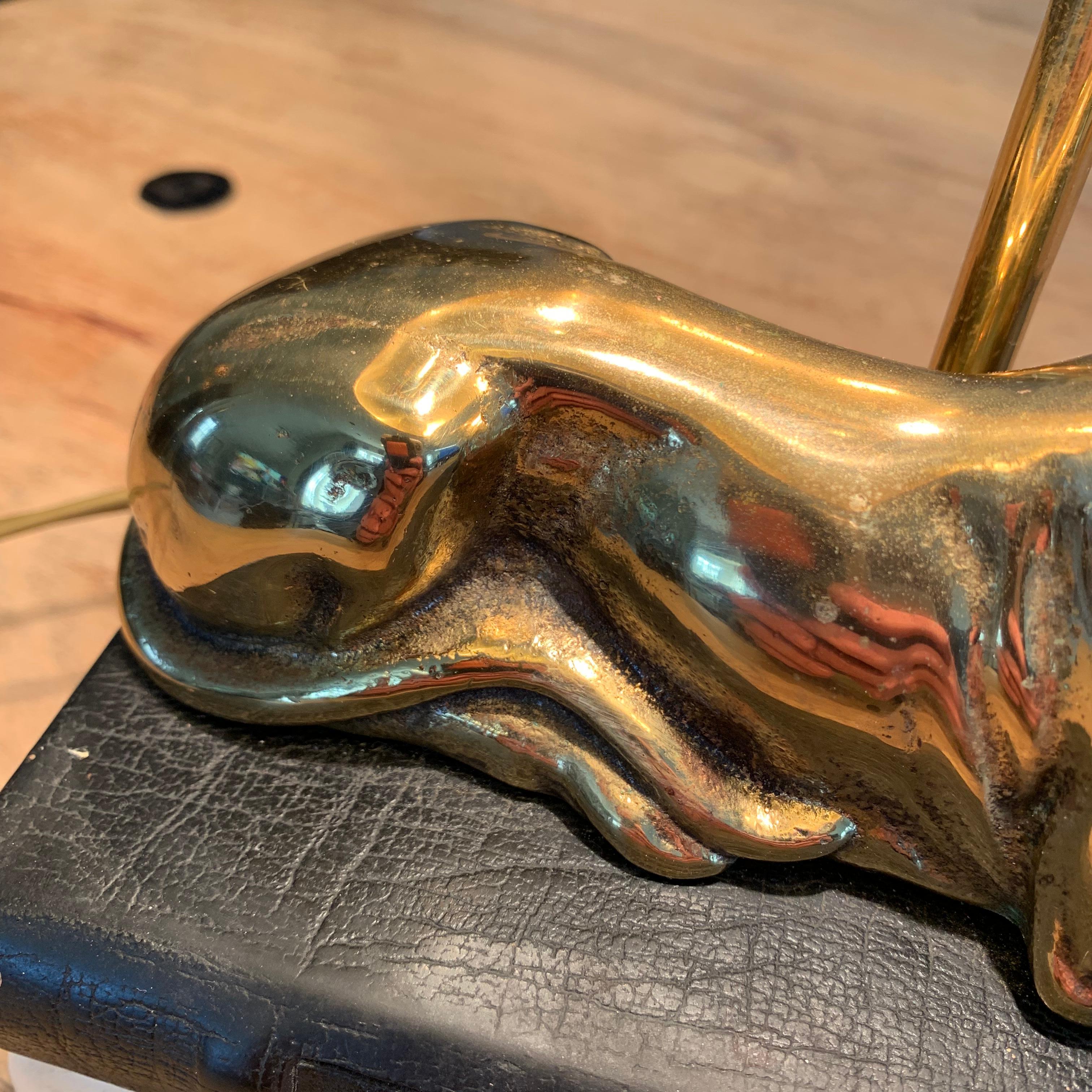 Brass Greyhound Table Lamp by Thomas Blakemore 2