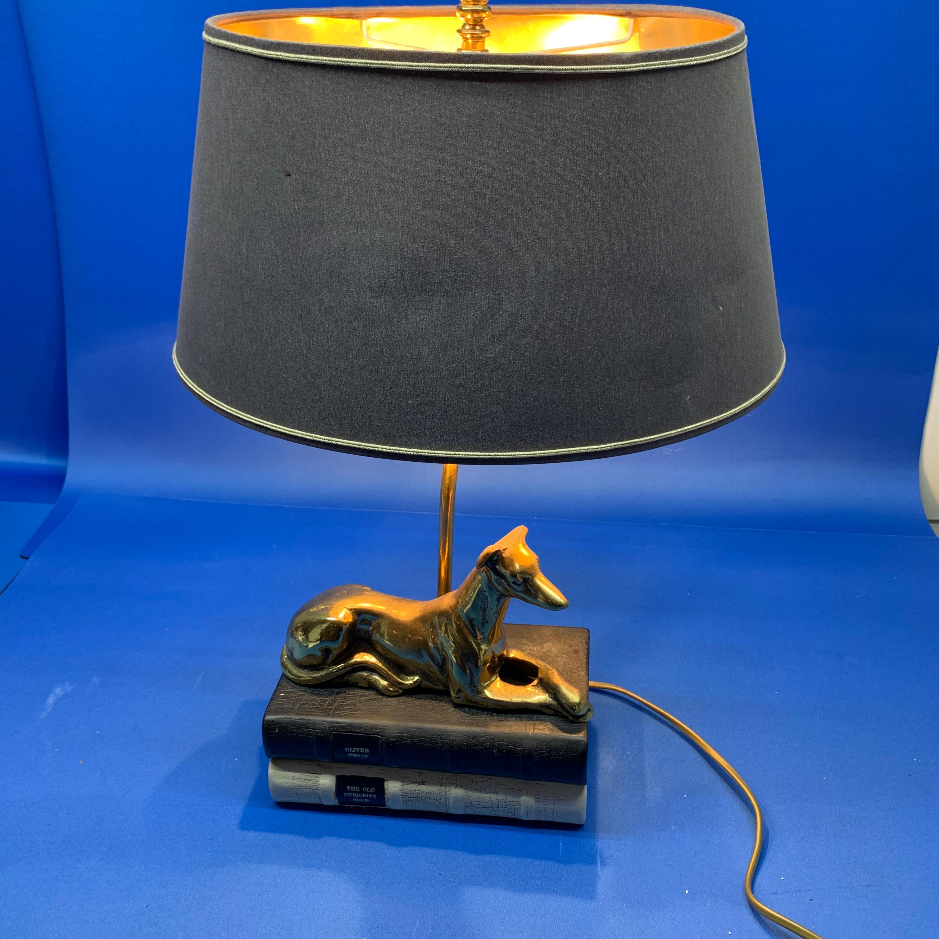 Brass Greyhound Table Lamp by Thomas Blakemore 4