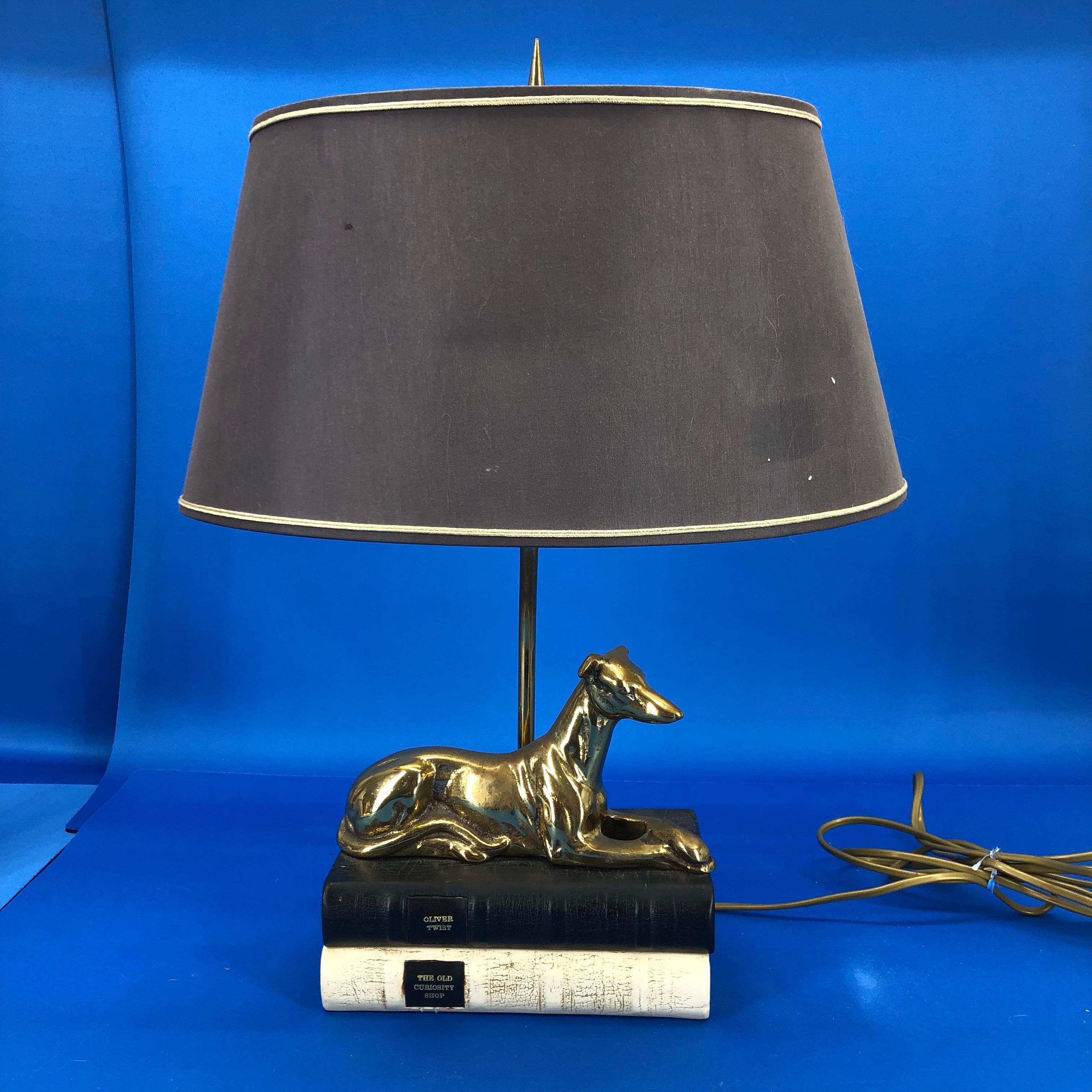 Brass Greyhound Table Lamp by Thomas Blakemore 7