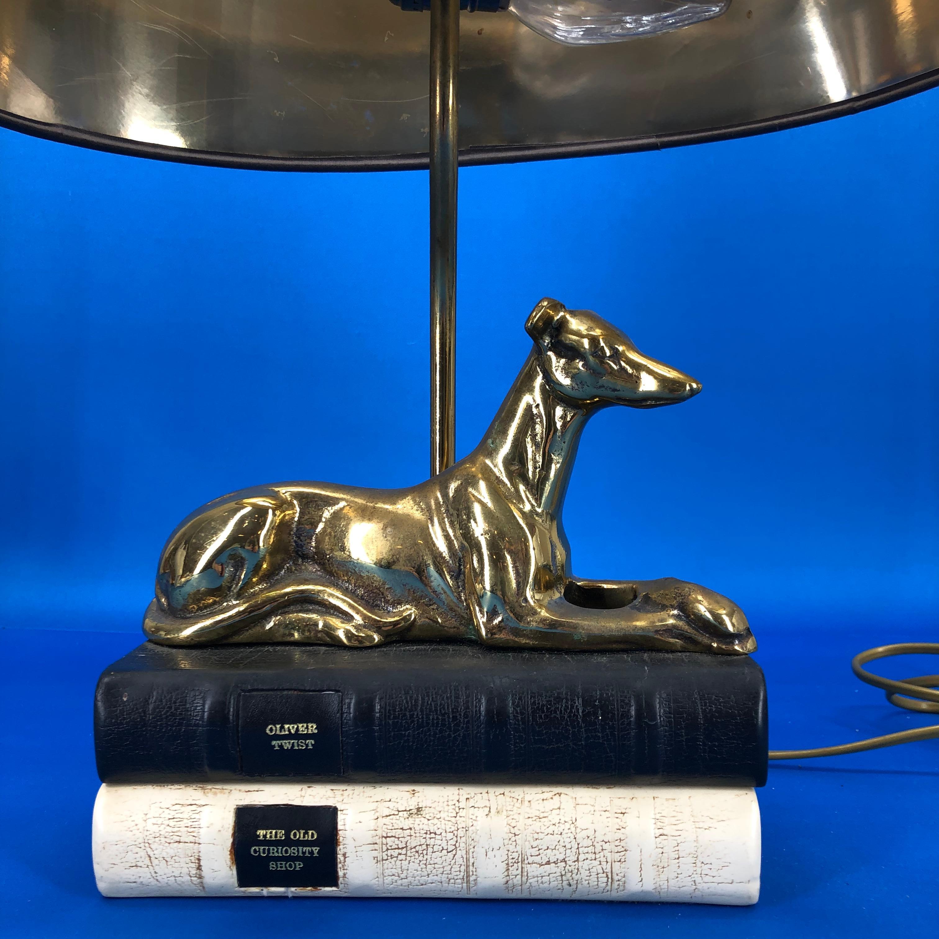 Brass Greyhound Table Lamp by Thomas Blakemore 8