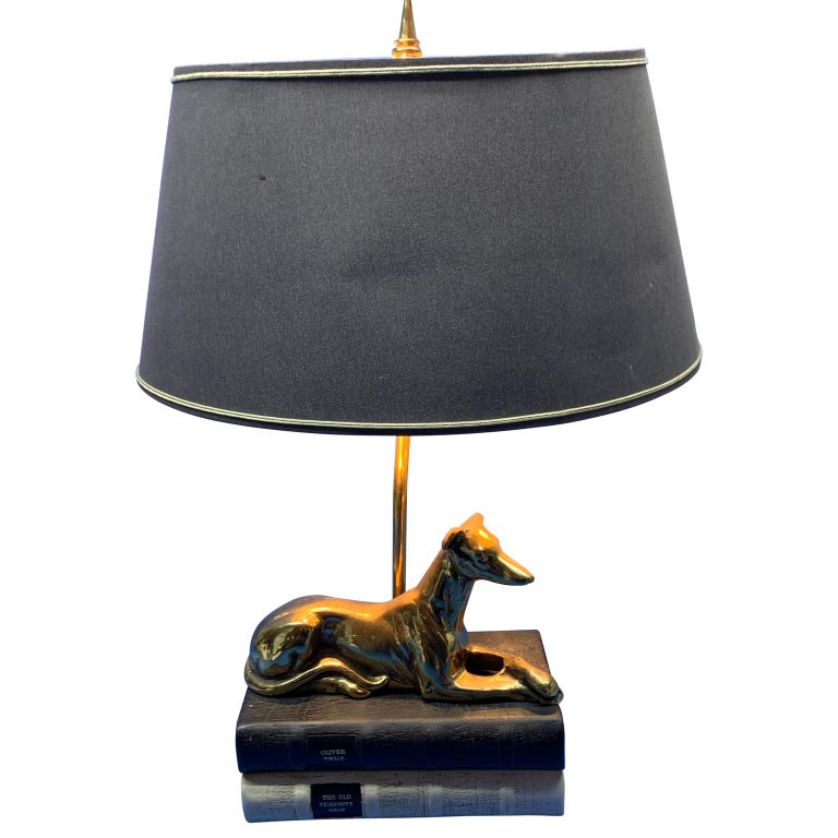 Brass Greyhound Table Lamp by Thomas Blakemore at 1stDibs thomas