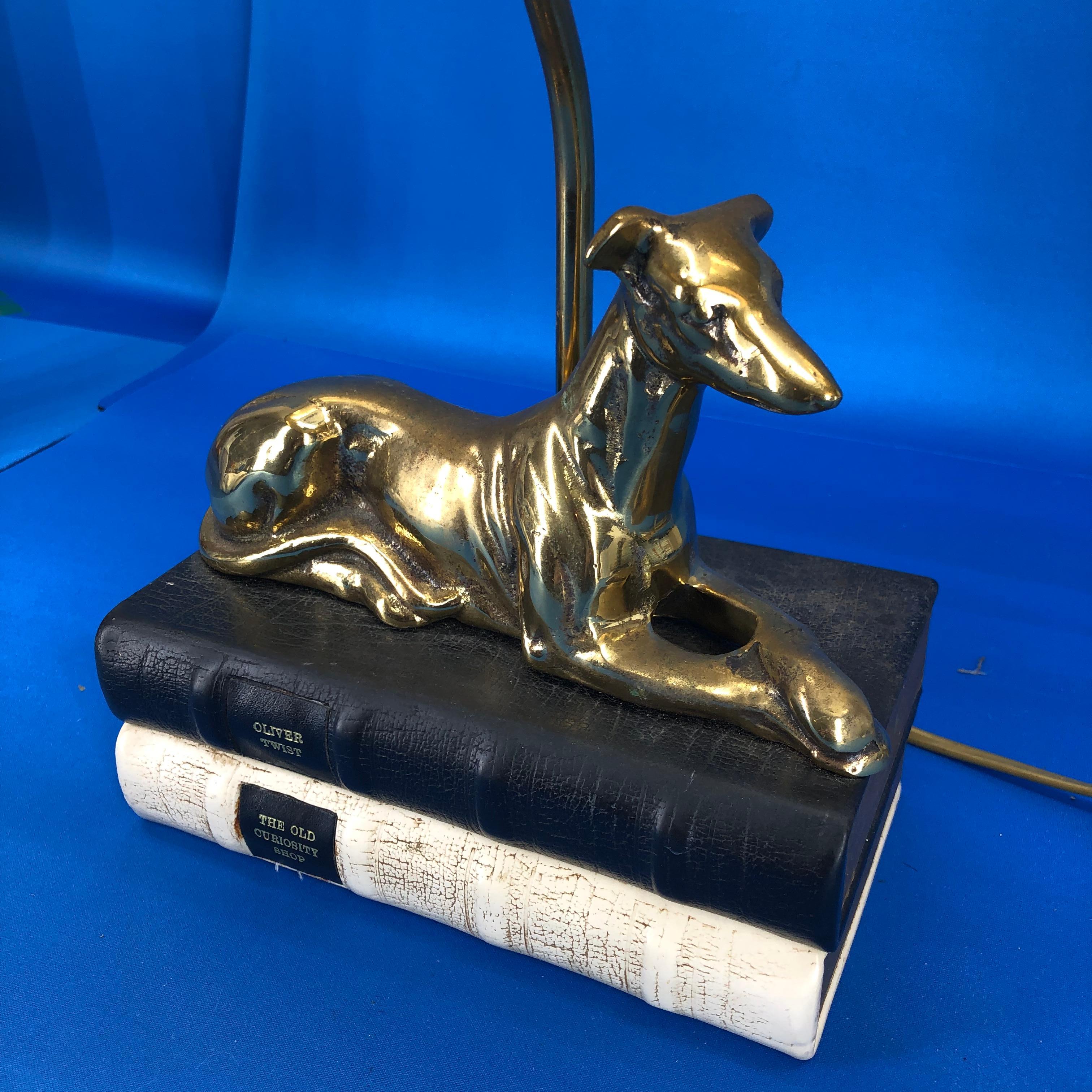 Brass Greyhound Table Lamp by Thomas Blakemore 1