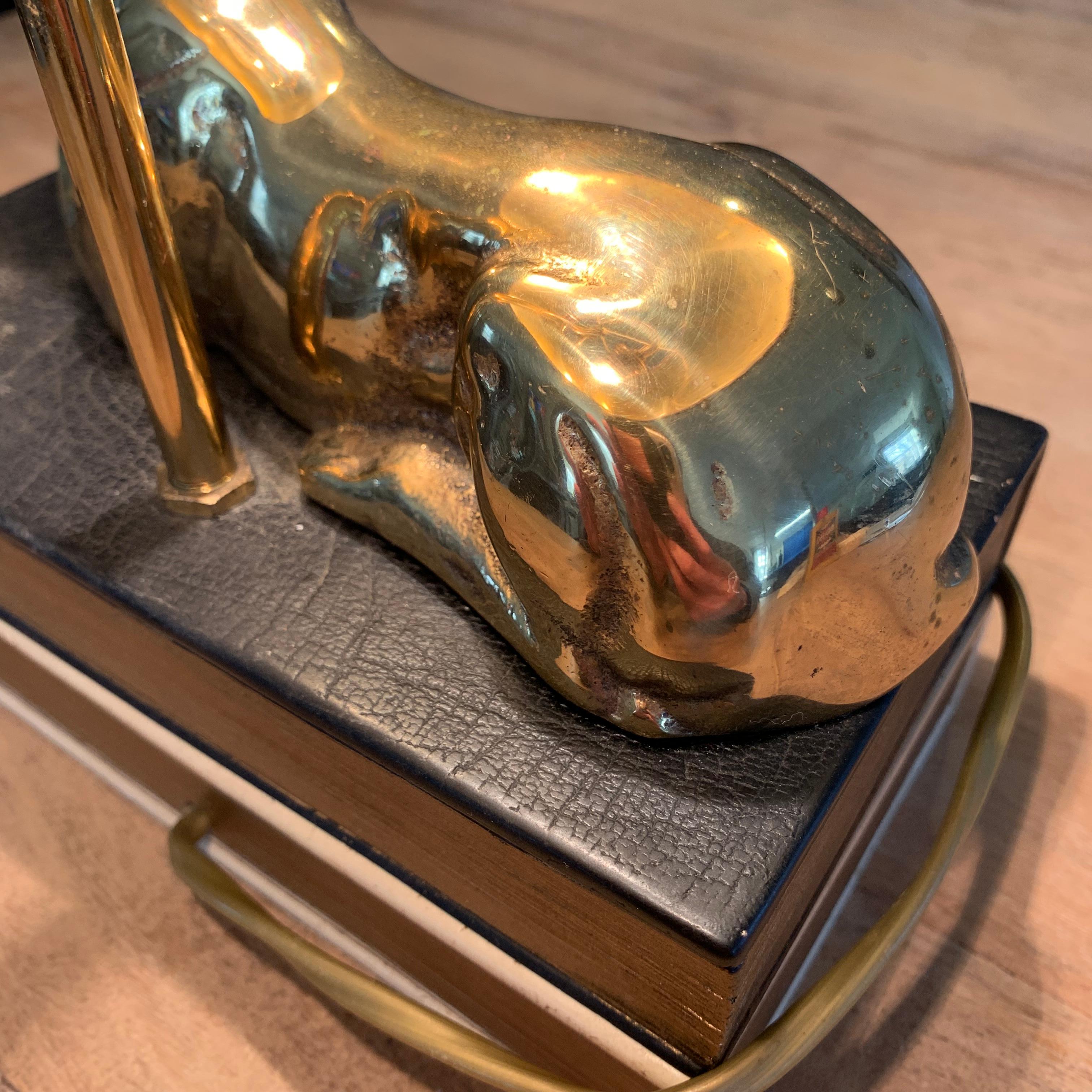 20th Century Brass Greyhound Table Lamp by Thomas Blakemore