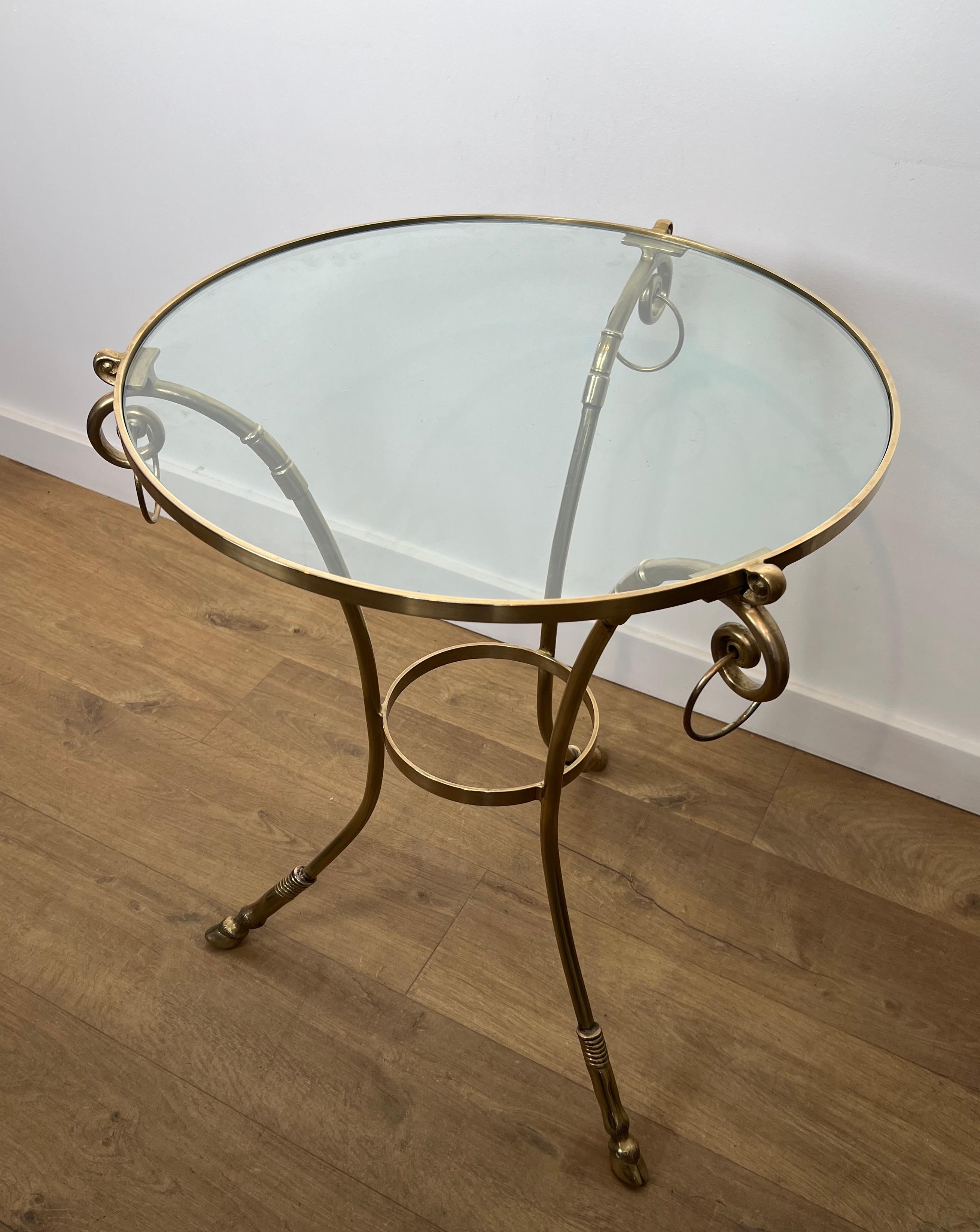 Brass Gueridon in the Style of Maison Jansen For Sale 7