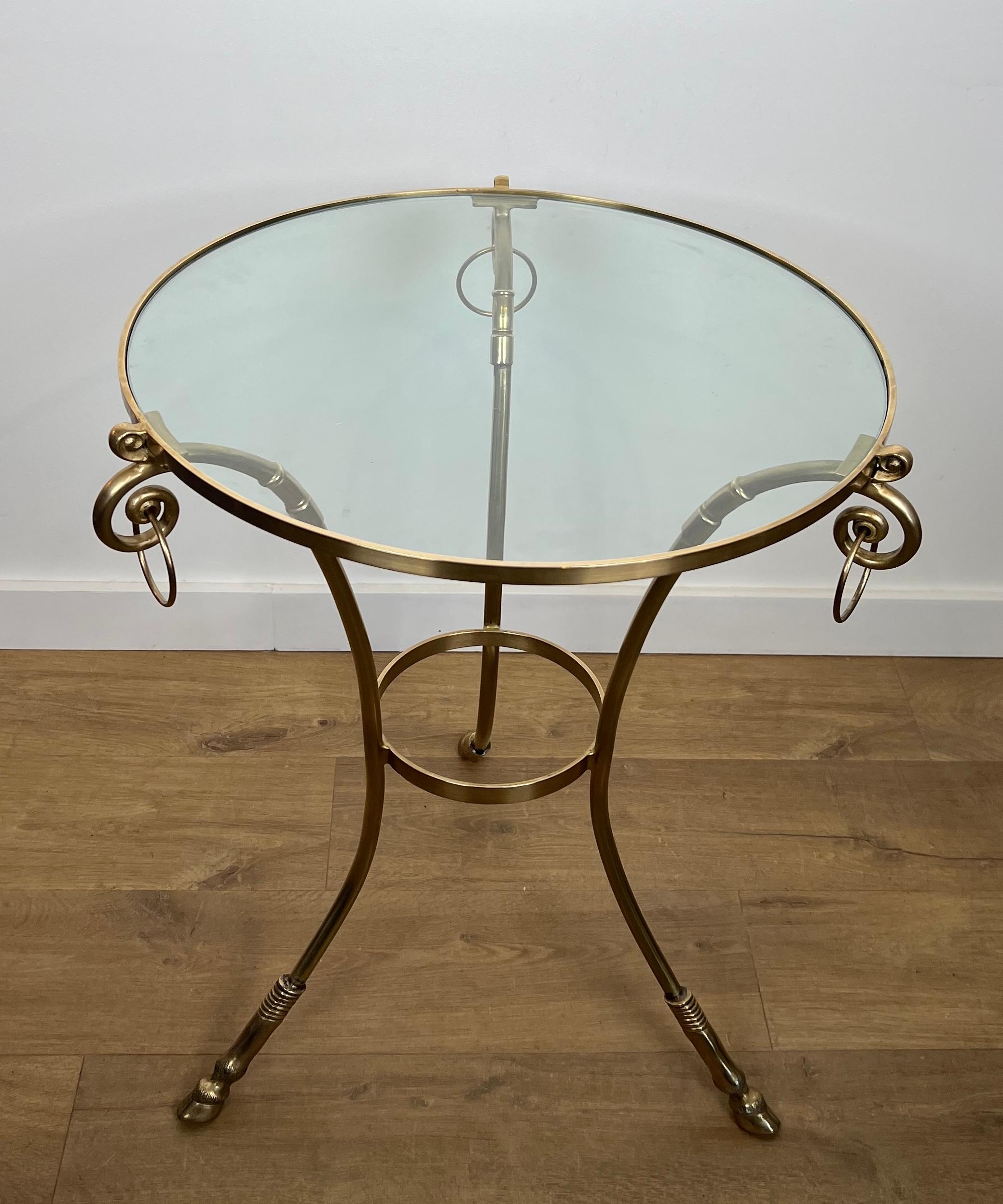 Brass Gueridon in the Style of Maison Jansen For Sale 8