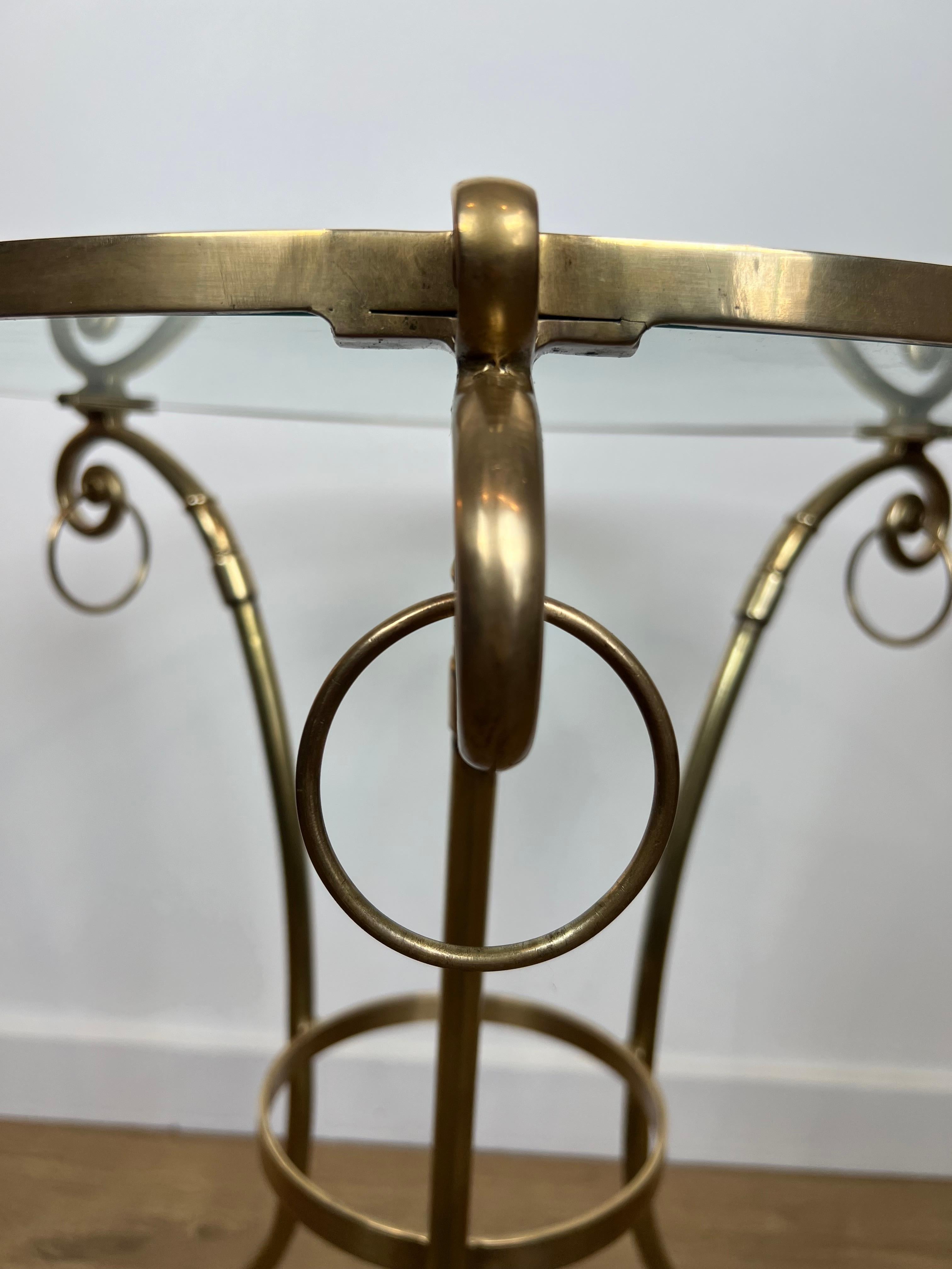 Brass Gueridon in the Style of Maison Jansen For Sale 10