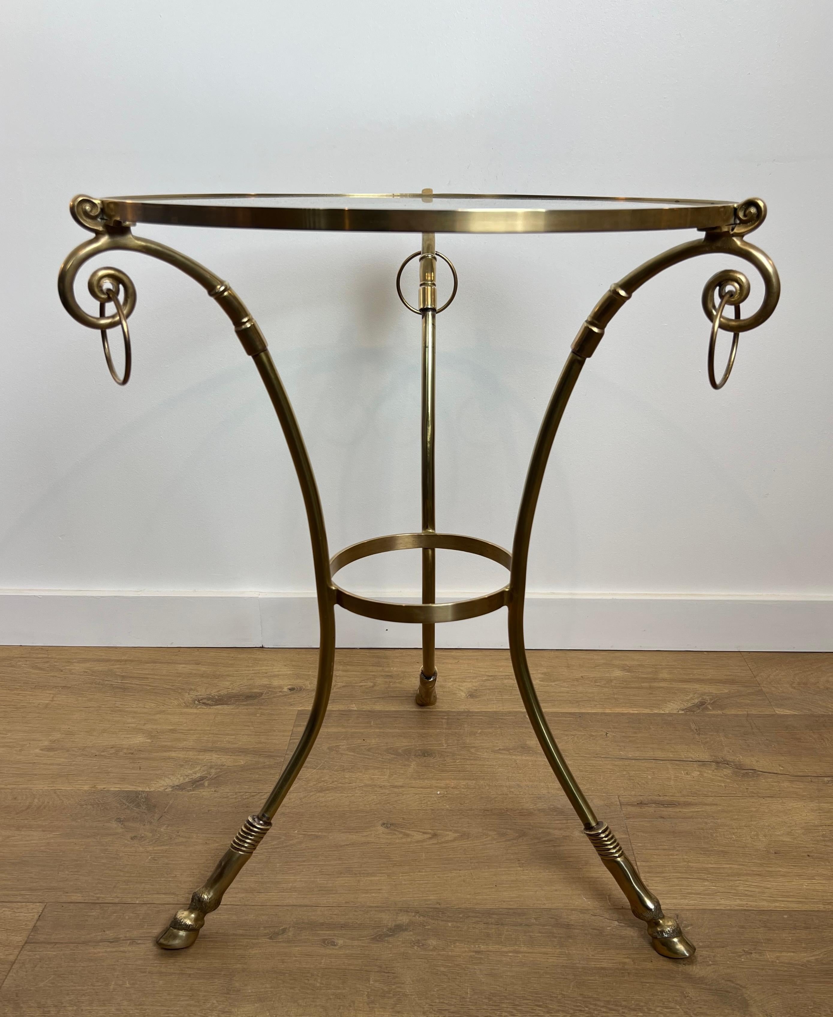 Brass Gueridon in the Style of Maison Jansen For Sale 13