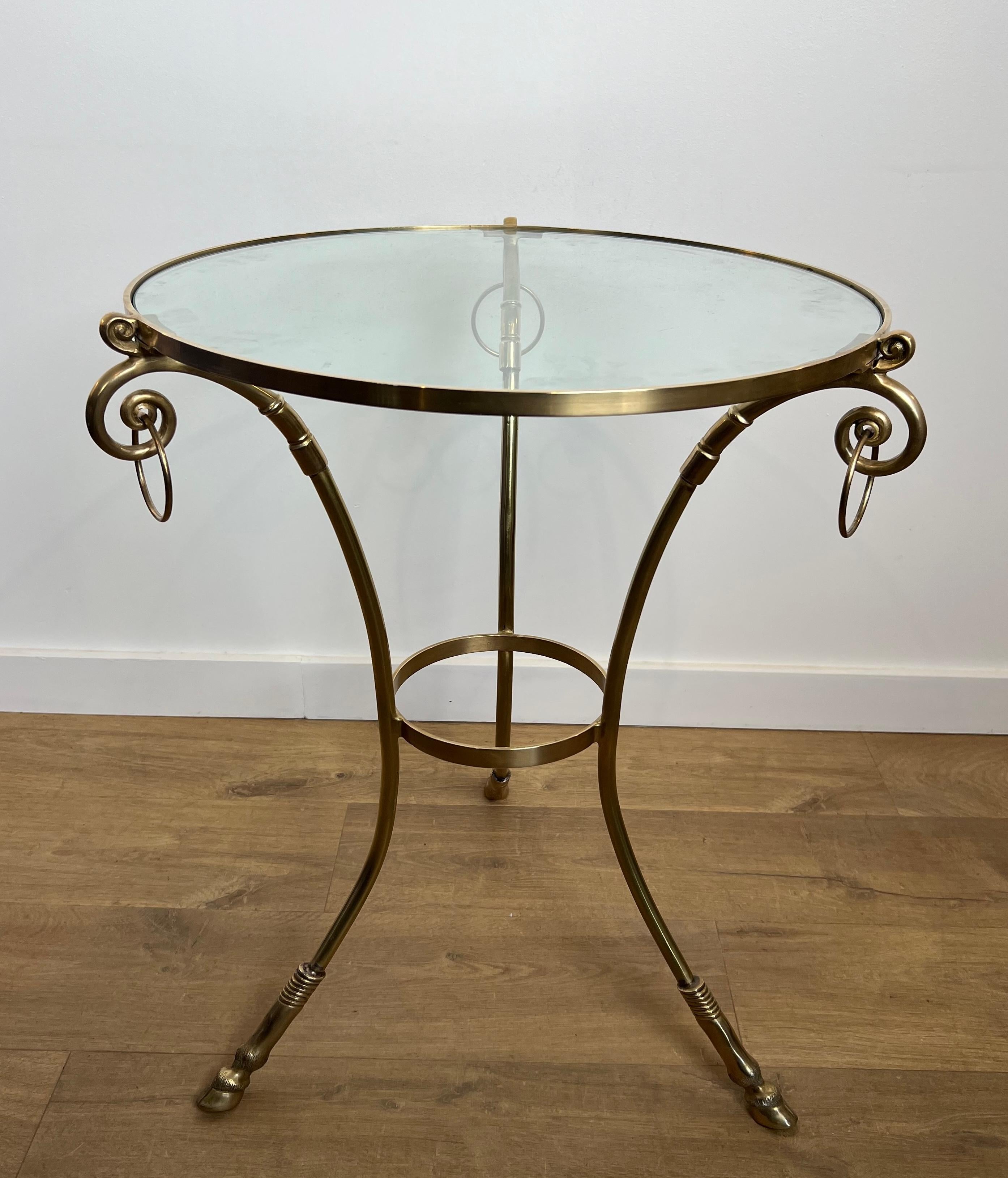 Brass Gueridon in the Style of Maison Jansen For Sale 14