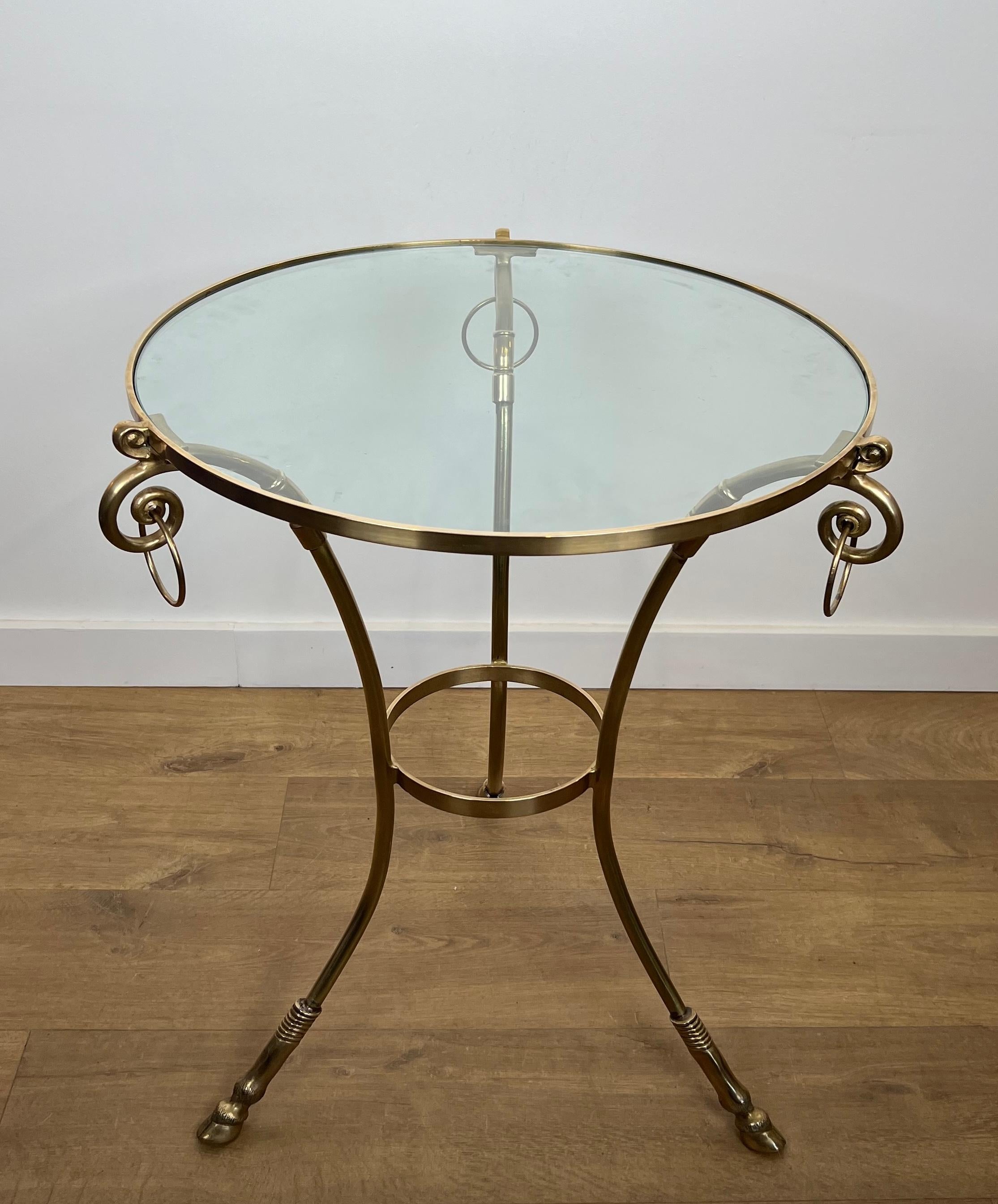 Neoclassical Brass Gueridon in the Style of Maison Jansen For Sale