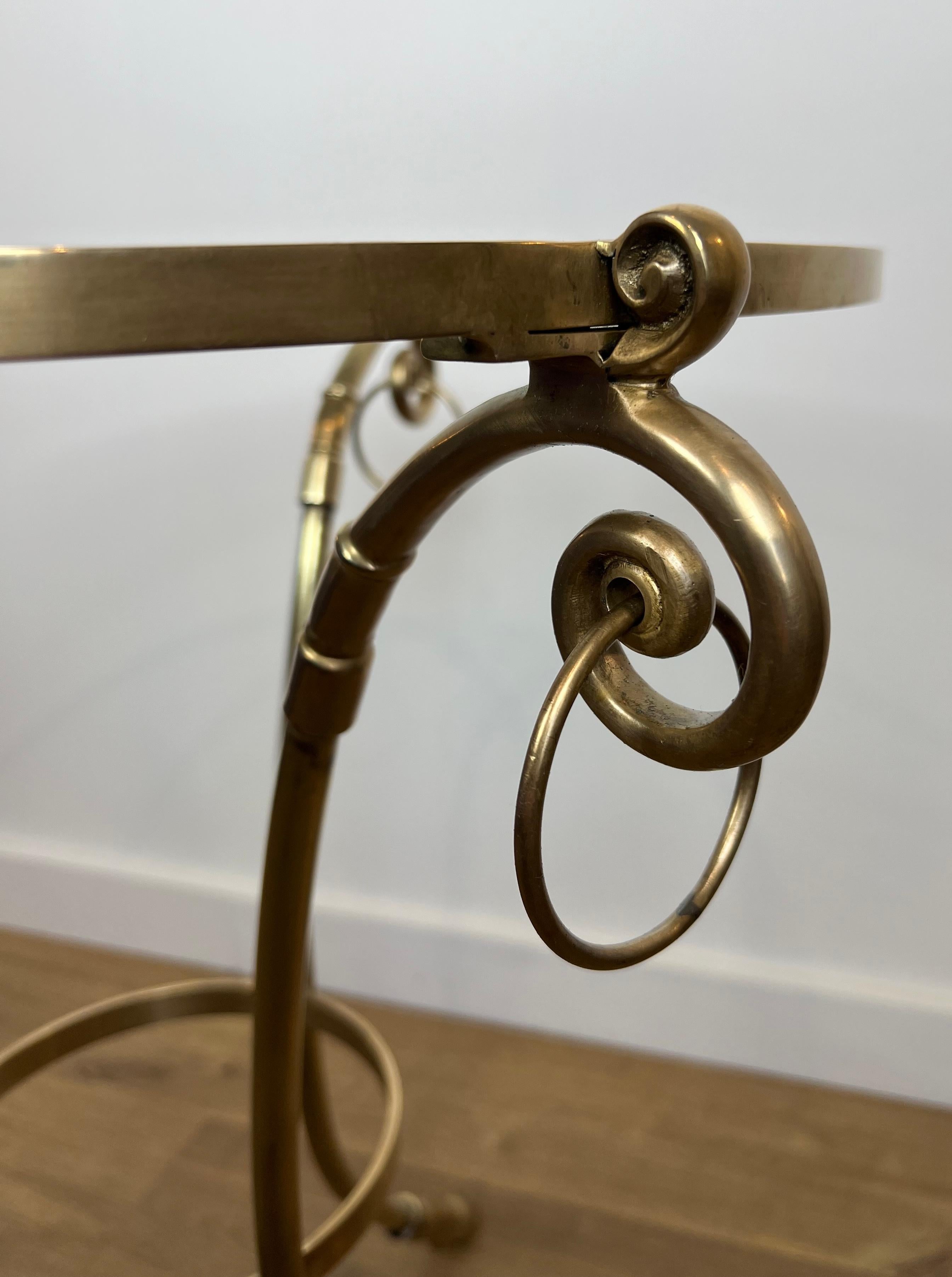 Brass Gueridon in the Style of Maison Jansen For Sale 1