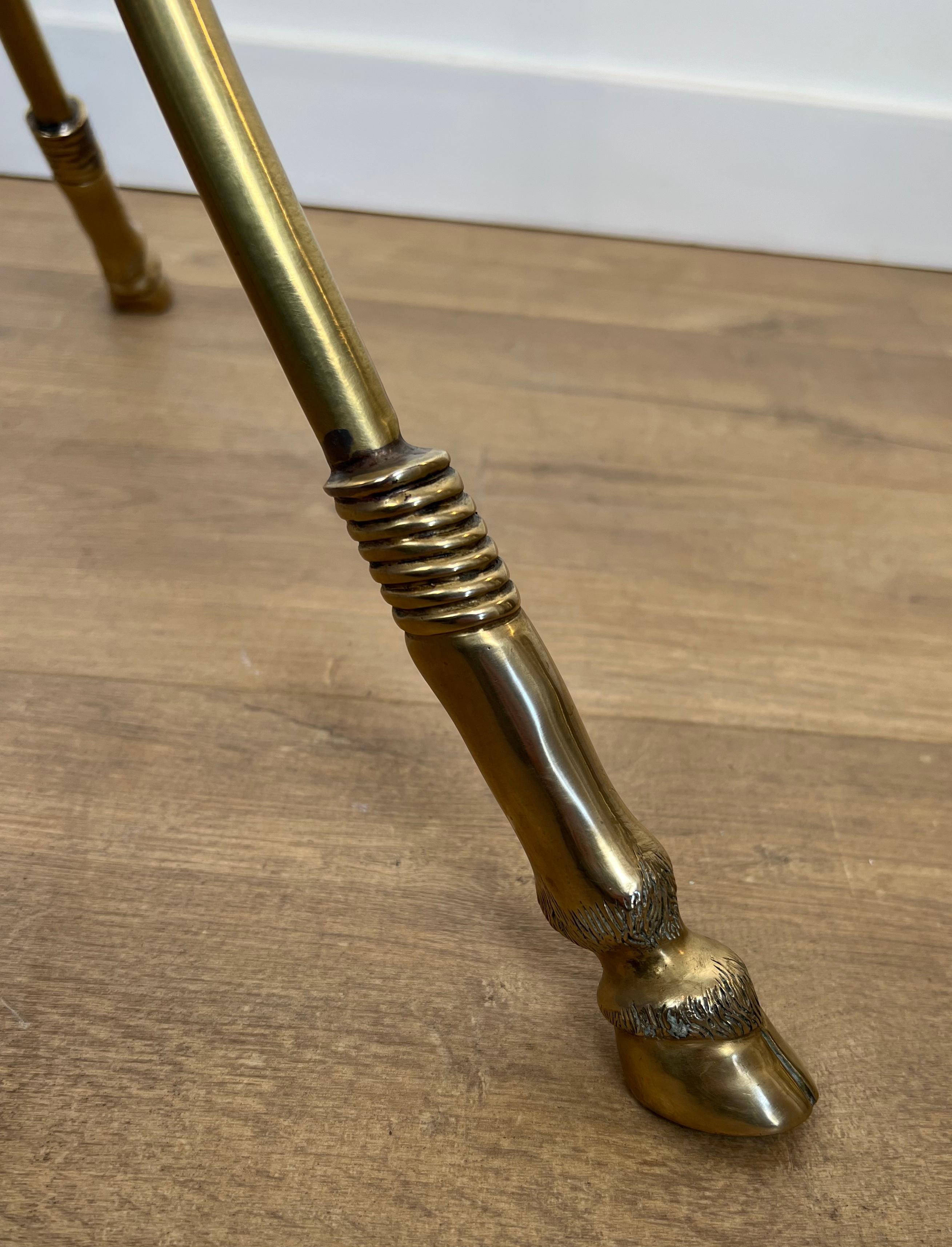 Brass Gueridon in the Style of Maison Jansen For Sale 3